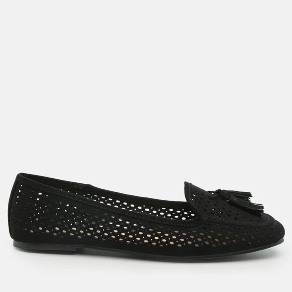 London Rag Feet Nest Black Perforated Microfiber Loafer/NIB/5 - Picture 2 of 10